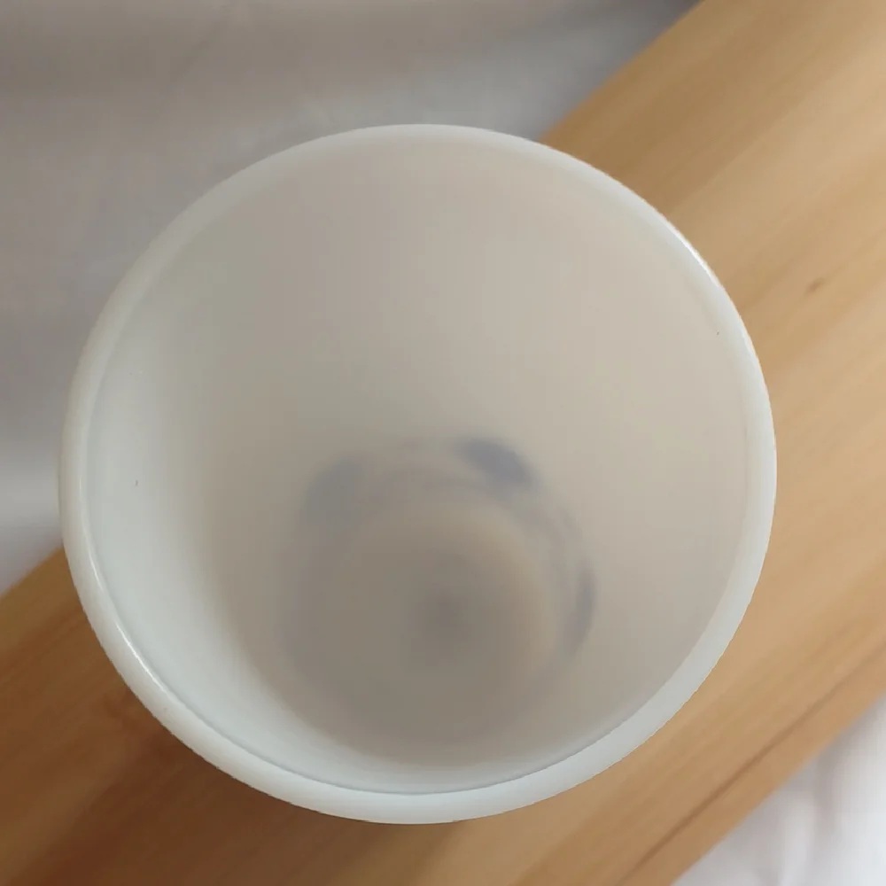1 Vintage Hazel Atlas Blue Cornflower Milk Glass Tumbler 8 oz.